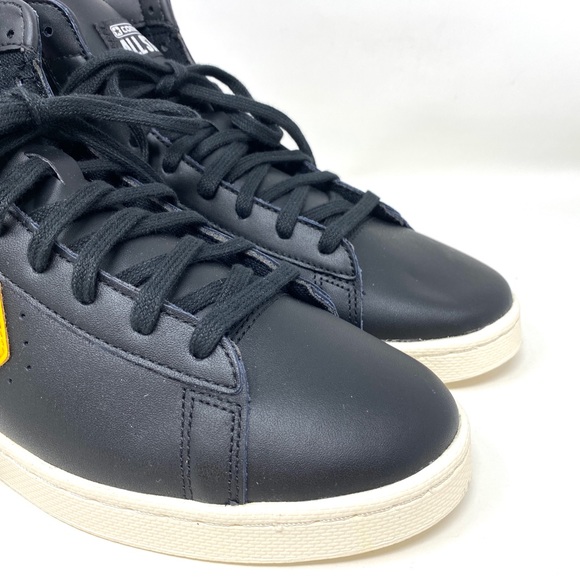 Converse High Top Casual Sneakers Pro Leather Black Yellow Men’s Sizes 171166C - Picture 6 of 8